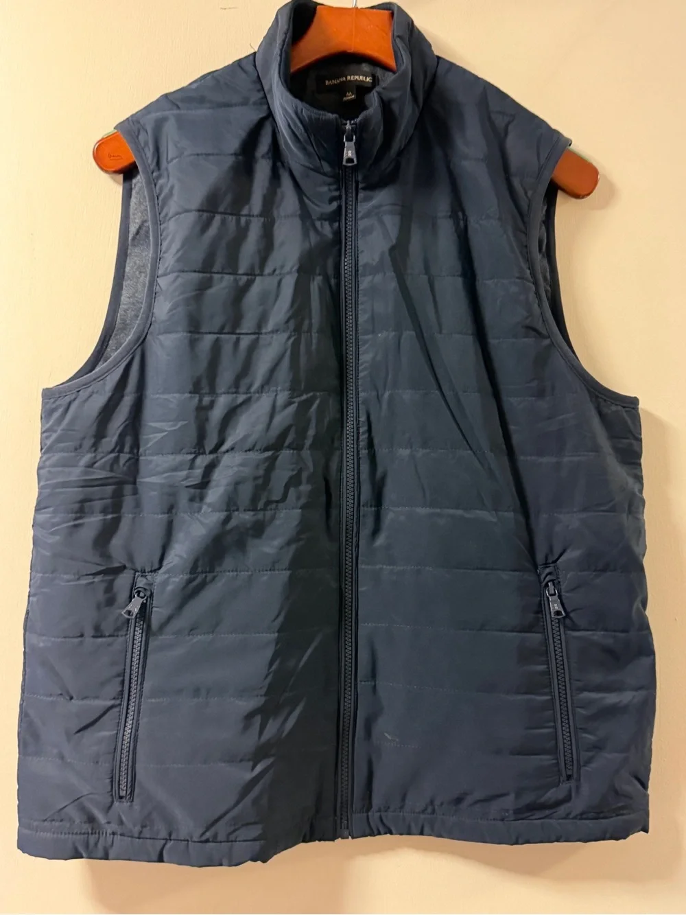 Banana Republic Quilted Navy Blue Men's Vest